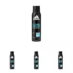 Adidas, Ice Dive Deodorante Spray Uomo, Fragranza che Dura fino a 48 Ore