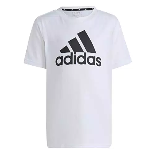 adidas Unisex - Bambini Essentials Logo Tee, White/Black