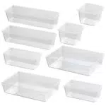 AIWMQYYF Set di 8 scatole portaoggetti trasparenti, di toletta