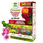 Albagarden - Concime Per Gerani E Piante Fiorite - 1 KG - Fertilizzante Per Abbondanti Fioriture In Vaso E Piena Terra x 1 kg