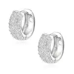 ALEXCRAFT Orecchini a Cerchio in Argento con Cz Piccoli Orecchini Huggie Per Donne E Ragazze Orecchini Uomo Cerchio