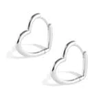 ALEXCRAFT Orecchini Donna Argento 925 Cuore - Cerchio Gioielli