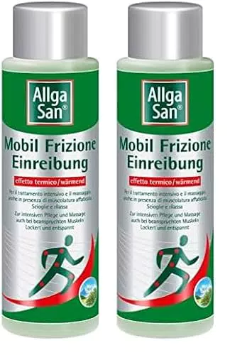 Allga San Mobil Frizione - Crema Riscaldante Muscoli Sportiva Professionale 250 ml Pomata Arnica per Massaggio Corpo
