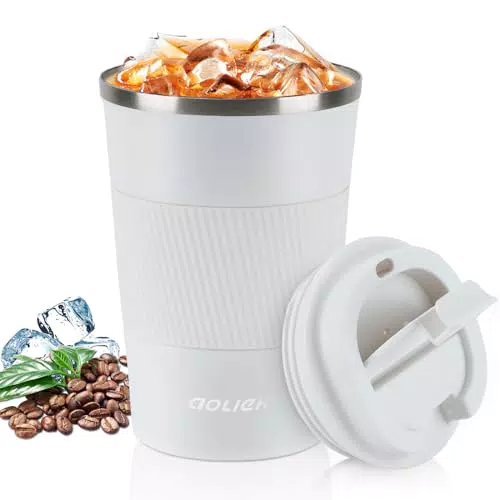 Aolieh Termos Caffè, Tazza Termica Viaggio, Tazza Termica Termos Caffè Tazza Viaggio Inossidabile da a Prova di Derdite Tazza Viaggio Riutilizzabile