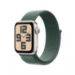 Apple Watch SE GPS 40 mm Smartwatch con cassa in alluminio Galassia e cinturino Sport Loop Verde lago. Tracker per fitness e sonno