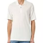 Armani Exchange AX Stacked Logo Cotton Piquet Zip Up Polo