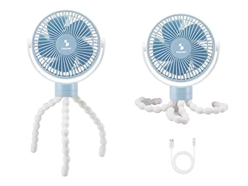 Beper P206VEN430 Ventilatore Usb con Gambe in Silicone Snodabili - Ventilatore da Passeggino