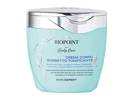 Biopoint - Crema Corpo Sorbetto Tonificante, Azione Idratante e Tonicizzante Fino a 48h