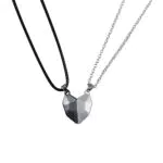 BOCHOI Coppia Collana Magnete Attrazione Collana Abbinata Due Anime Un Ciondolo Cuore per Fidanzato Fidanzato Donna Uomo Gioielli Regalo