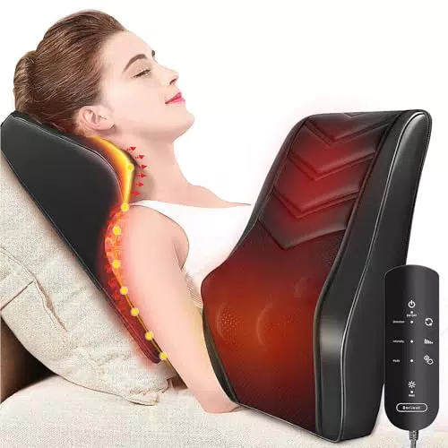 Boriwat collo massaggiatore con calore, Shiatsu massaggiatore 3D ginocchio schiena massaggiatore