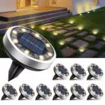 btfarm 10 Pezzi Luci Solari da Giardino, 8 LED Faretti Sepolta Solari a Led da Esterno