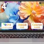 bvate PC Portatile 14 Pollici Laptop Win 11 256 GB ROM Celeron N4020 2.4G+5G WiFi upto 2.8 GHz Supporta l'espansione SSD 1TB 4.2 USB HDMI Tastiera Italiana Membrana Mouse Senza Fili-Sliver-B