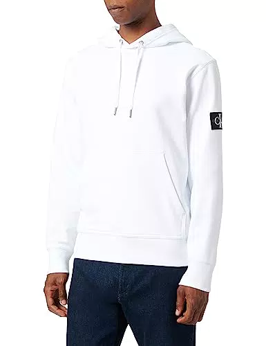 Calvin Klein Jeans Felpa Uomo con Cappuccio Badge