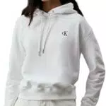 Calvin Klein Jeans Felpa Donna Ck Embroidery con Cappuccio