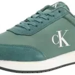 Calvin Klein Jeans Sneakers in Pelle Verde con Logo Laterale