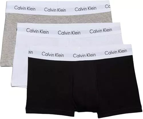 Calvin Klein Herren 3p Low Rise Trunk Boxershorts, Schwarz