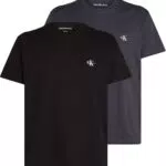 Calvin Klein T-shirt Maniche Corte Uomo Confezione da 2 Monologo Scollo Rotondo
