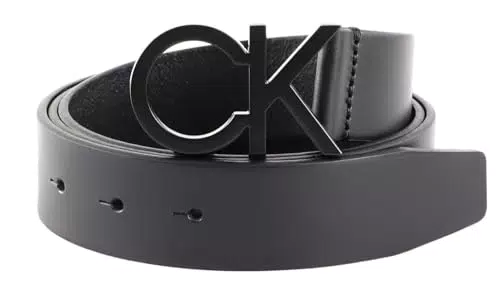 Calvin Klein Uomo CK BUCKLE BELT BLACK 35MM, Black, 100