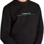 Calvin Klein Uomo Felpa Minimal Logo Scollo Rotondo