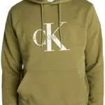 Calvin Klein Uomo Felpa Seasonal Monologo Regular con Cappuccio