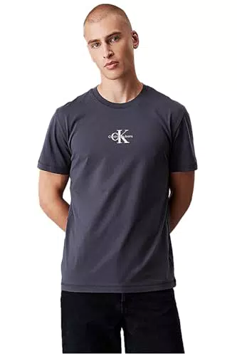 Calvin Klein Uomo T-shirt Maniche Corte Monologo Scollo Rotondo