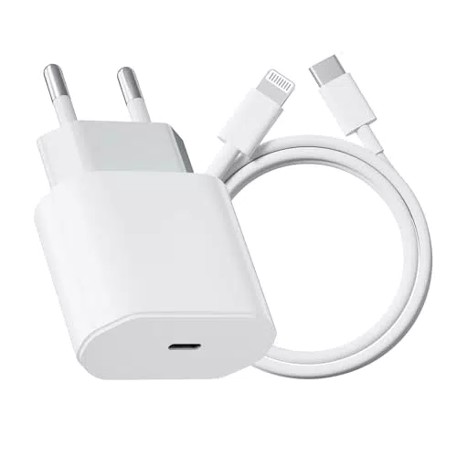 Caricabatterie Rapido per iPhone Cavo di Ricarica Rapida Caricabatterie USB C da 20W con Cavo di Ricarica per iPhone da 2M per iPhone 14/13/12/11/Pro Max/Mini/SE/Xr/X/Xs Max
