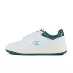 Champion RD18 Foil W Low, Sneakers Donna, Bianco/Verde Scuro