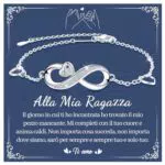 CheersLife Regalo per Fidanzata Bracciale Donna Argento 925 Braccialetto Infinito Bracciali Cuore Donna Gioielli Regalo Natale Compleanno San Valentino per Lei Fidanzata Compagna Ragazza Bracciali