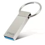 Chiavetta USB 256GB, Alta Velocità Pen Drive 3.0 Metallo Chiavette USB Impermeabile Pendrive Argento Flash Drive Capacità di Memorizzazione dei Dati Elevata