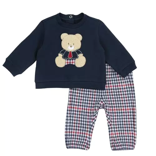 Chicco Completo Due Pezzi: Felpa E Pantaloni, T-shirt Bimbo 0-24