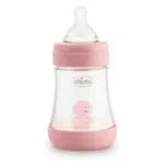 Chicco PERFECT 5 Biberon Anticolica 150 ml, Biberon Flusso Lento 0 Mesi + con Tettarella in Morbido Silicone