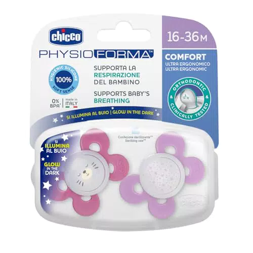 Chicco Physio Comfort Night Bimba Succhietto di Silicone