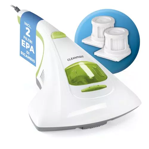CLEANmaxx aspirapolvere antiacaro + 2 filtri EPA, luce UV-C