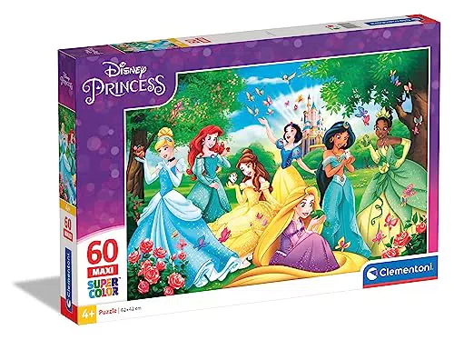 Clementoni - 26471 - Supercolor Puzzle - Disney Princess - 60 maxi pezzi - Made in Italy