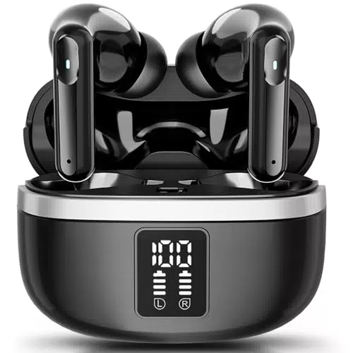 Cuffie Bluetooth, Auricolari Bluetooth 5.3 In Ear Stereo con 4 Microfono ENC