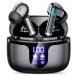 Cuffie Bluetooth, Auricolari Bluetooth HiFi Stereo 5.3 con 4 HD Mic 42H Autonomia Mini Cuffiette Wireless Sport ENC Cancellazione Rumore LED Display Touch Control IP7 Impermeabili