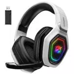Cuffie Gaming Wireless per PC/Ps5/Ps4, 2, 4GHz Wireless+5.3 Bluetooth