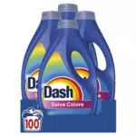 Dash Detersivo Liquido Lavatrice, 100 Lavaggi, Salva Colore