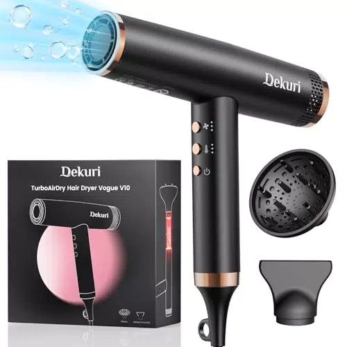Dekuri Phon Capelli Asciugatura Rapida, Motore Brushless 110.000 RPM Silenzioso