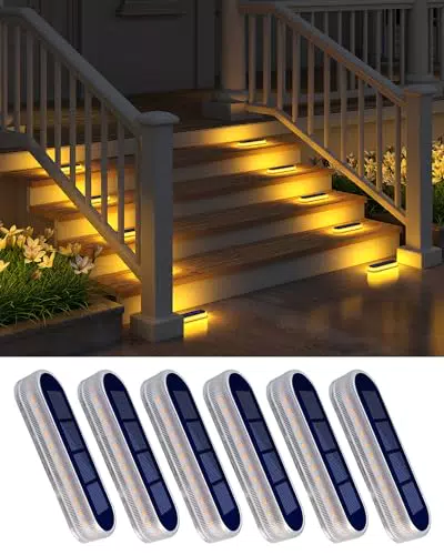 DetarZinLED Luci Solari Esterno, Luce Solare LED Esterno IP68 Impermeabili con On/Off Automatico luci Solari per Deck