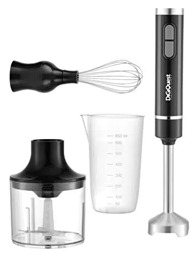 DIGIQUEST Frullatore Ad Immersione Multiuso 3 in 1 Handy 400 Full - Lame e braccio smontabile