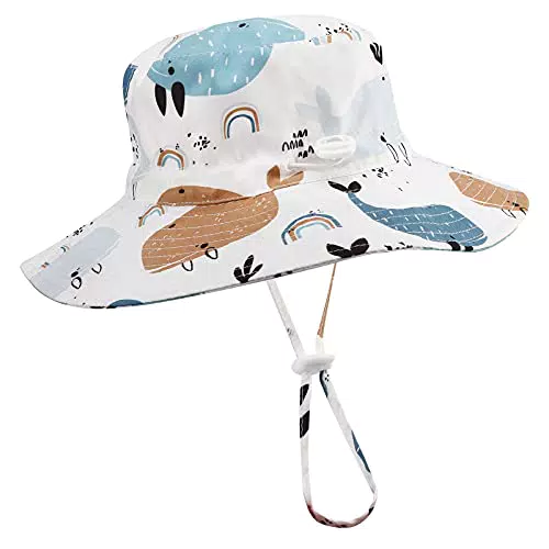 DRESHOW Unisex Bambino Secchio Regolabile Protezione Del Sole Cappello per Neonata Ragazza Ragazzo Neonato Bambini Bambino Pieghevole Cappelli da Sole da Spiaggia UPF 50+