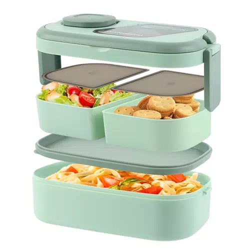 Dzmuero Portapranzo Adulti, Porta Pranzo, 1100ml Lunch Box con Scomparti