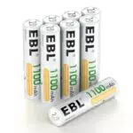 EBL 1.2V AAA Batterie Ricaricabili con 1200 Tech, Pile Ricaricabili da 1100mAh Ni-MH con Comodo Astuccio