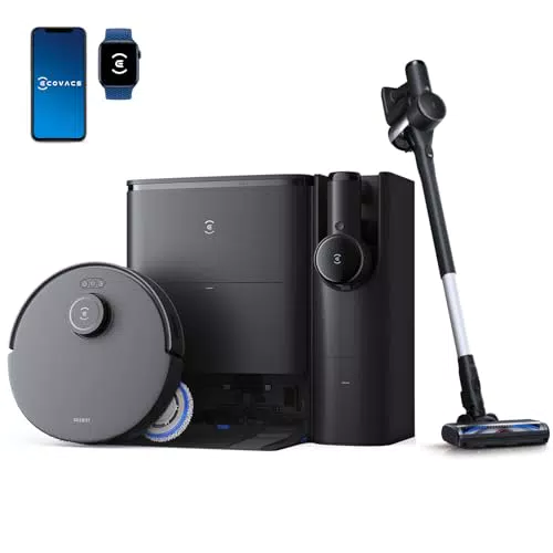 ECOVACS T30S COMBO COMPLETE Robot Aspirapolvere Lavapavimenti con Stazione Tutto-in-Uno