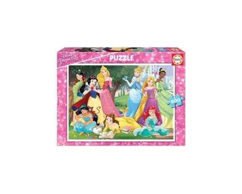 Educa - Puzzle da 500 pezzi per adulti e bambini, Disney Princess. Pezzi perfettamente finiti e sicuri per i bambini. Misura montata: 48 x 34 cm. Include colla fix Puzzle. Da 11 anni