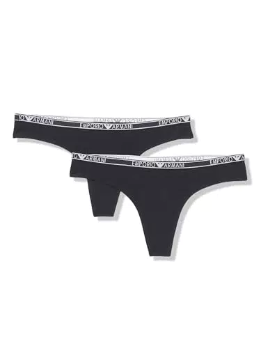 Emporio Armani Essential Studs Logo 2-Pack Thong Underwear