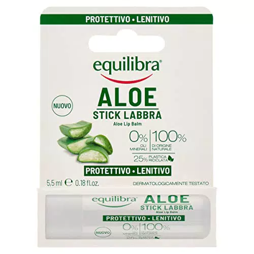 equilibra Viso, Aloe Stick Labbra, Stick Labbra a Base di Aloe Vera
