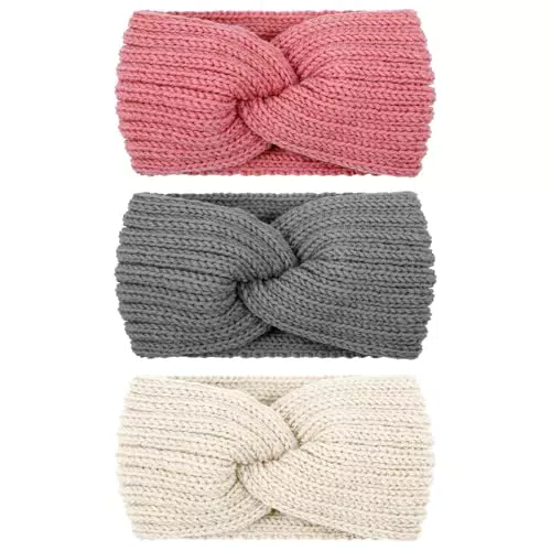 Frogetu 3 Pezzi Fascia Capelli Donna Invernale, Donna Calore Cerchietti