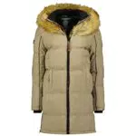 Geographical Norway Beautiful Lady - Donna Autunno Inverno Caldo Medio Spessore Parka - Cappotto Fine Pelliccia Cappuccio - Giacca Antivento Lungo - Abito Ideale Donne